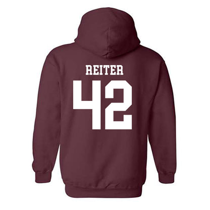 NSU - NCAA Baseball : Austin Reiter - Classic Shersey Hooded Sweatshirt-1