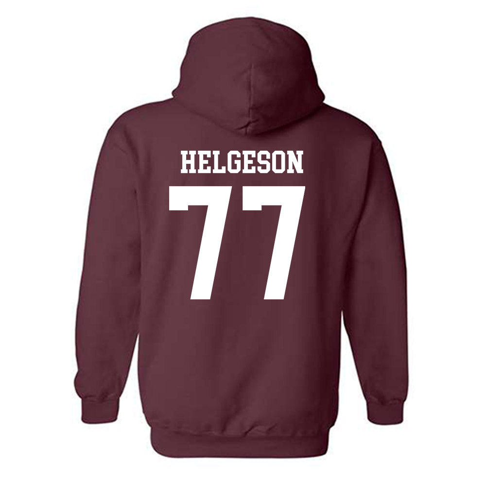 NSU - NCAA Football : Riley Helgeson - Classic Shersey Hooded Sweatshirt-1