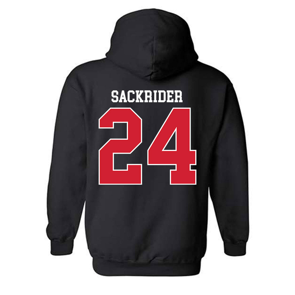 Fairfield - NCAA Women's Basketball : Jalyn Sackrider - Classic Shersey Hooded Sweatshirt-1