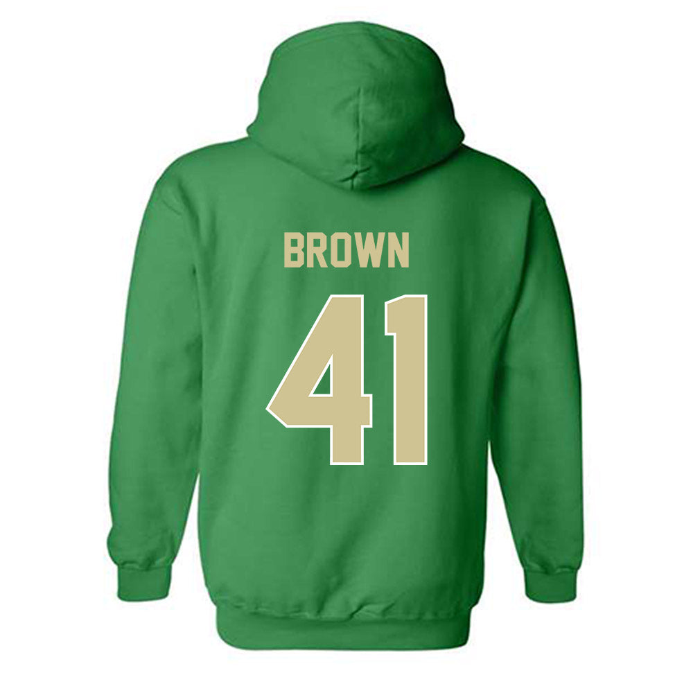 USF - NCAA Football : George Brown - Sports Shersey Hooded Sweatshirt