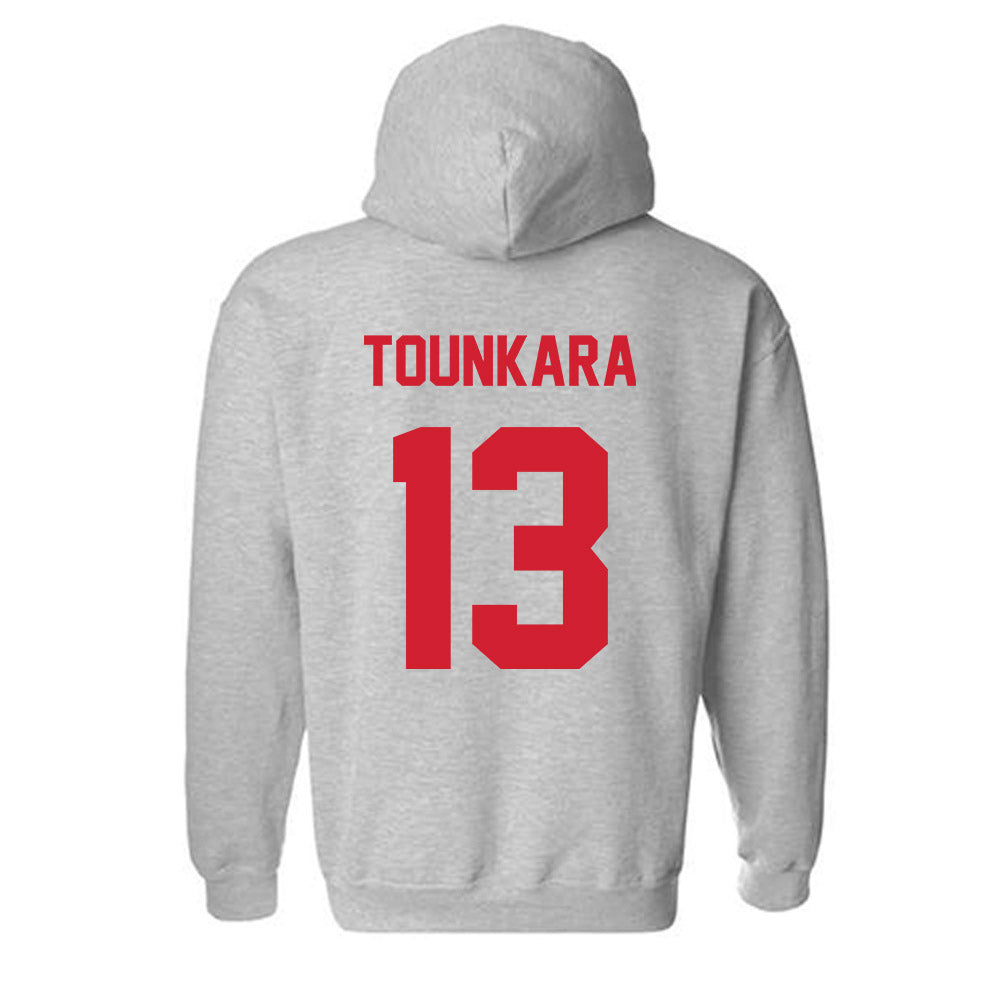 Arkansas State - NCAA Men's Basketball : Aly Tounkara - Classic Shersey Hooded Sweatshirt-1