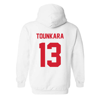 Arkansas State - NCAA Men's Basketball : Aly Tounkara - Classic Shersey Hooded Sweatshirt-1