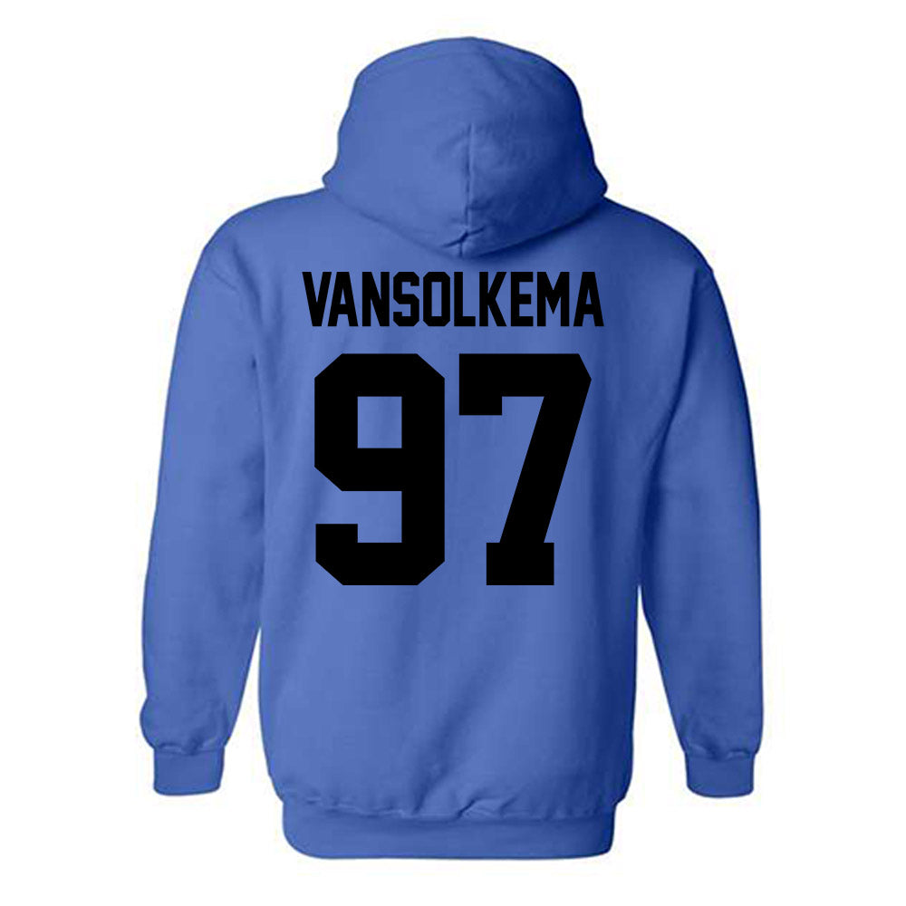 Grand Valley - NCAA Football : Camren VanSolkema - Classic Shersey Hooded Sweatshirt-1