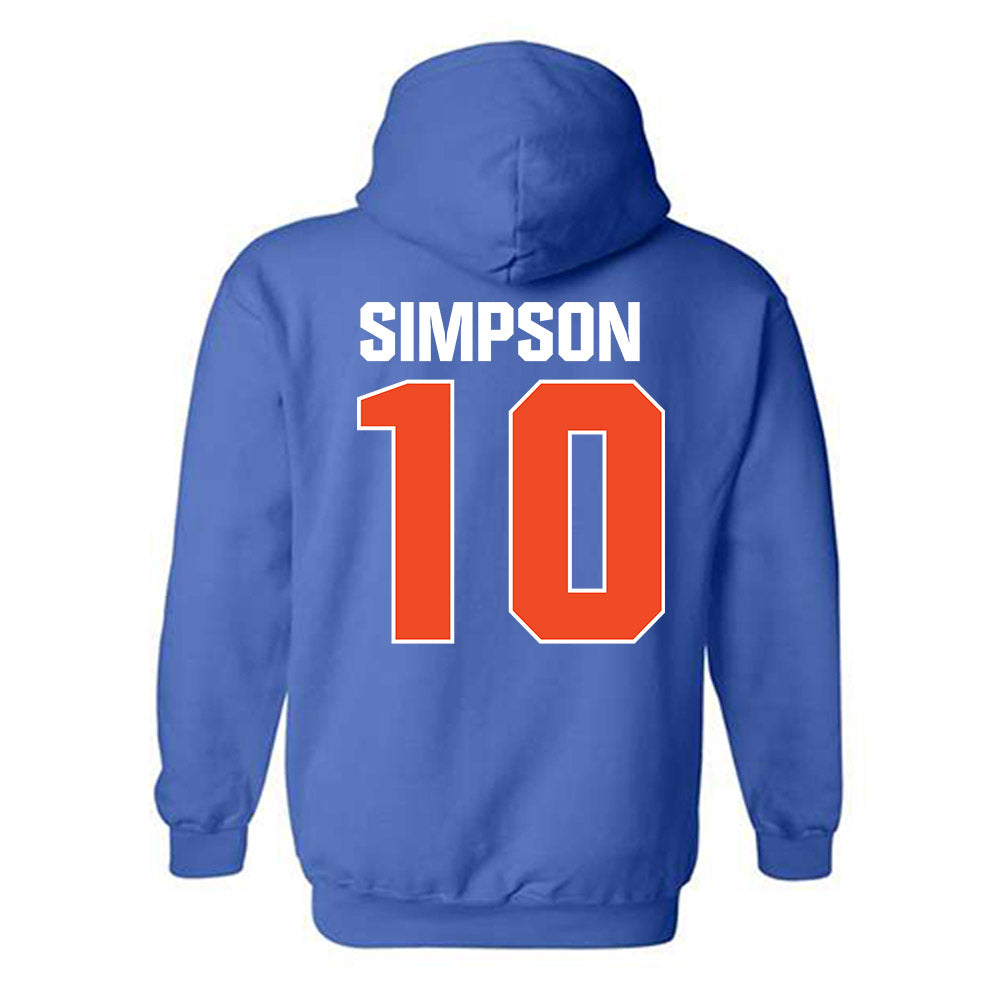 Boise State - NCAA Football : Andrew Simpson - Sport Shersey Hooded Sweatshirt