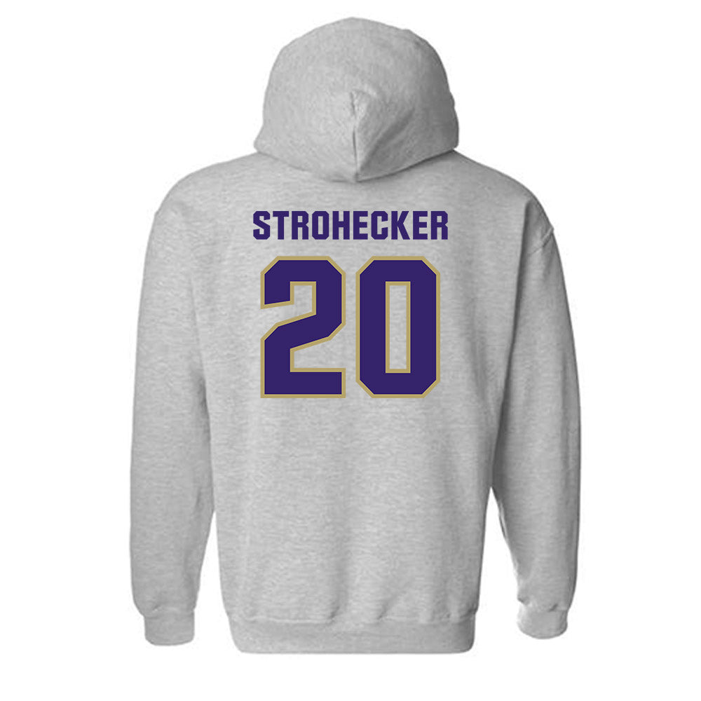 JMU - NCAA Baseball : Jonathan Strohecker - Classic Shersey Hooded Sweatshirt-1
