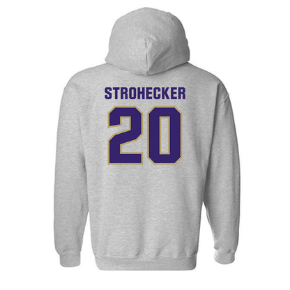 JMU - NCAA Baseball : Jonathan Strohecker - Classic Shersey Hooded Sweatshirt-1