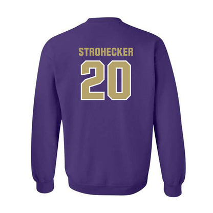 JMU - NCAA Baseball : Jonathan Strohecker - Classic Shersey Crewneck Sweatshirt-1