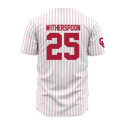 Oklahoma - NCAA Baseball : Malachi Witherspoon - Pinstripe Jersey