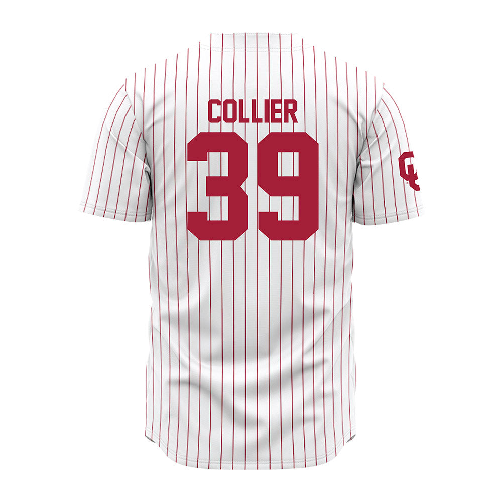 Oklahoma - NCAA Baseball : Trent Collier - Pinstripe Jersey-1
