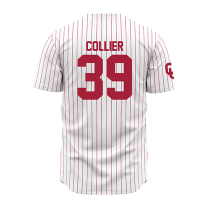 Oklahoma - NCAA Baseball : Trent Collier - Pinstripe Jersey-1
