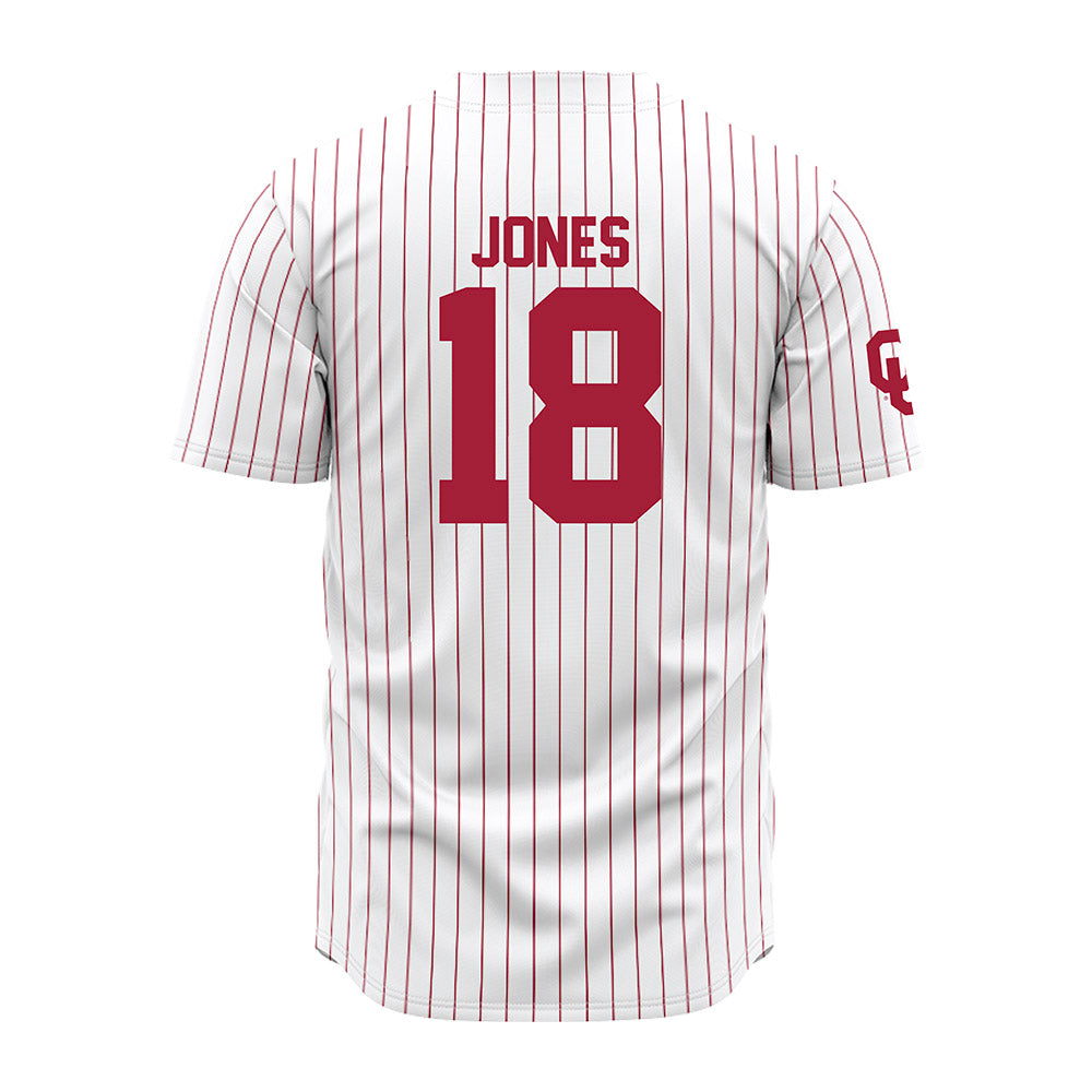 Oklahoma - NCAA Baseball : Gavyn Jones - Pinstripe Jersey-1