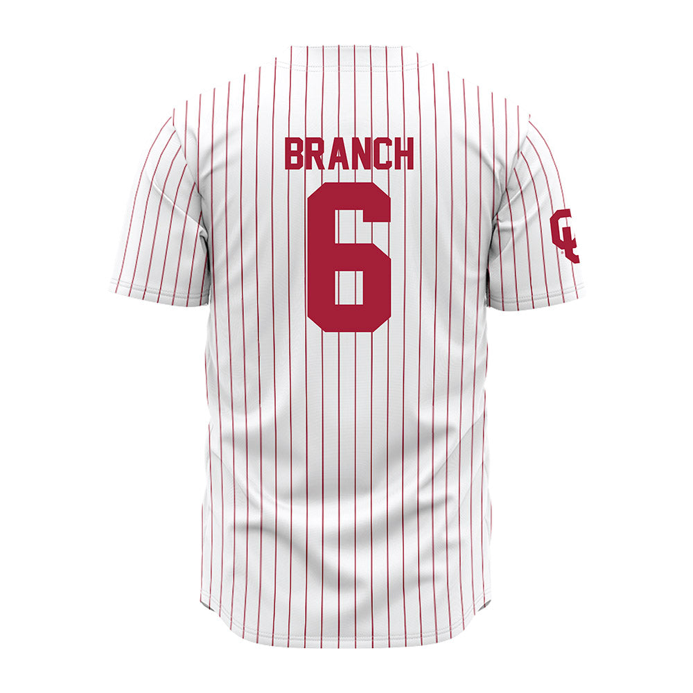 Oklahoma - NCAA Baseball : Kyle Branch - Pinstripe Jersey-1