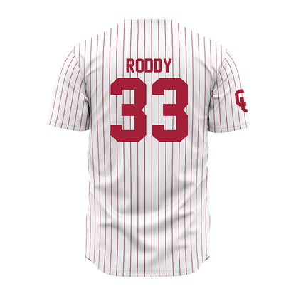 Oklahoma - NCAA Baseball : Berkeley Roddy - Pinstripe Jersey-1