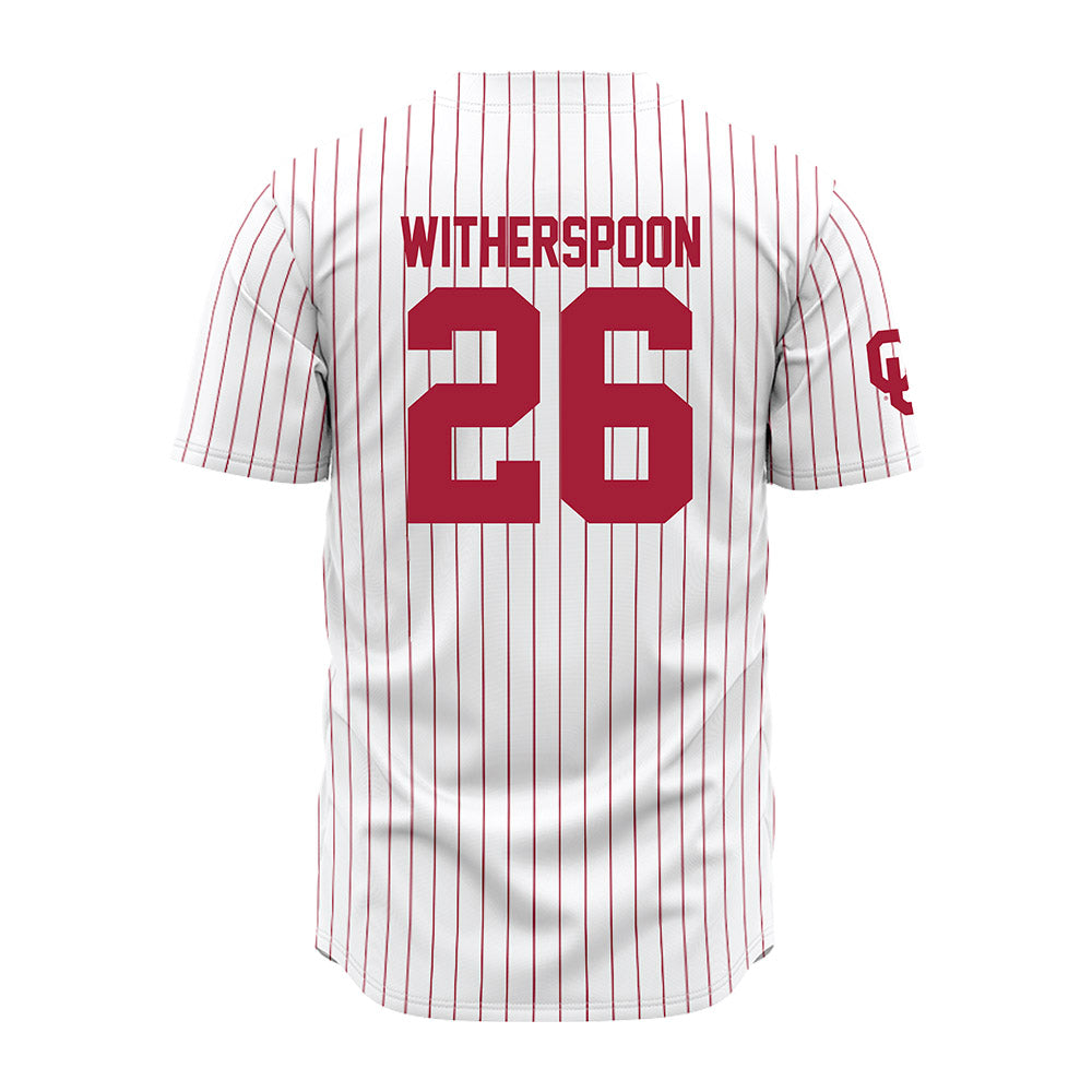 Oklahoma - NCAA Baseball : Kyson Witherspoon - Pinstripe Jersey