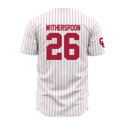 Oklahoma - NCAA Baseball : Kyson Witherspoon - Pinstripe Jersey