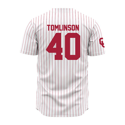 Oklahoma - NCAA Baseball : Aidan Tomlinson - Pinstripe Jersey-1