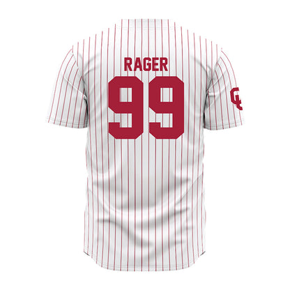 Oklahoma - NCAA Baseball : Cord Rager - Pinstripe Jersey-1