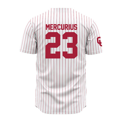 Oklahoma - NCAA Baseball : Alexander Mercurius - Pinstripe Jersey-1