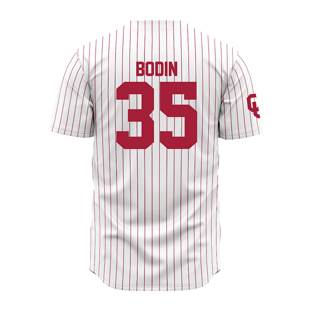 Oklahoma - NCAA Baseball : Jason Bodin - Pinstripe Jersey-1