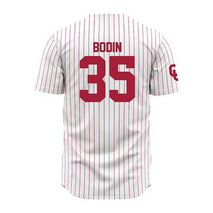 Oklahoma - NCAA Baseball : Jason Bodin - Pinstripe Jersey-1