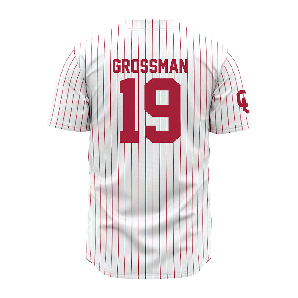 Oklahoma - NCAA Baseball : Jaxon Grossman - Pinstripe Jersey-1