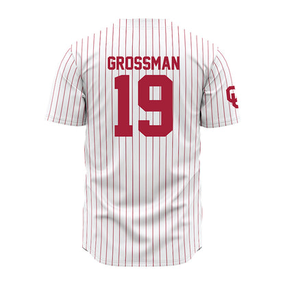 Oklahoma - NCAA Baseball : Jaxon Grossman - Pinstripe Jersey-1