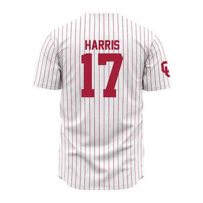Oklahoma - NCAA Baseball : Dasan Harris - Pinstripe Jersey-1
