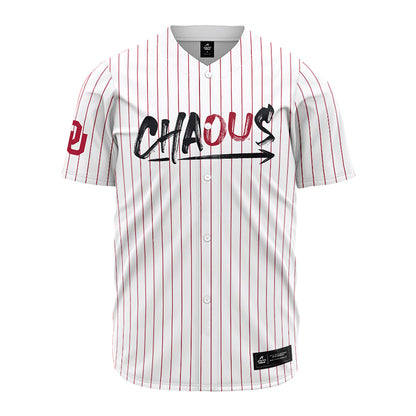 Oklahoma - NCAA Baseball : Dawson Willis - Pinstripe Jersey-0