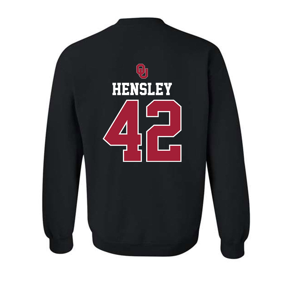 Oklahoma - NCAA Baseball : Reid Hensley - Fashion Shersey Crewneck Sweatshirt-1