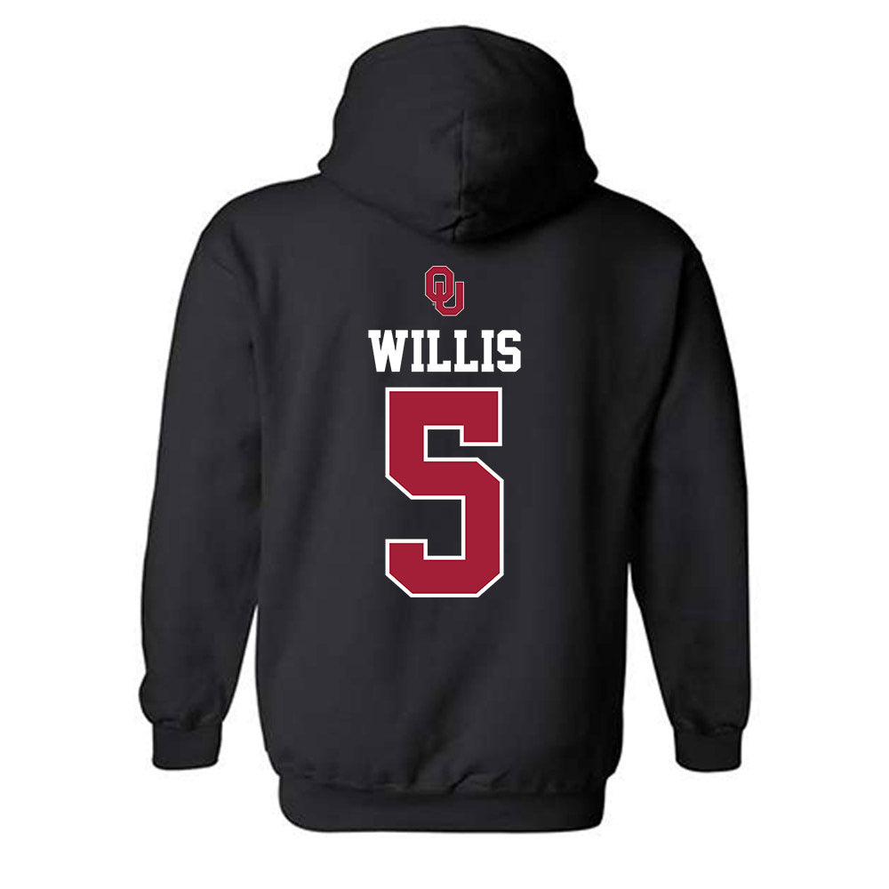 Oklahoma - NCAA Baseball : Dawson Willis - Fashion Shersey Hooded Sweatshirt-1