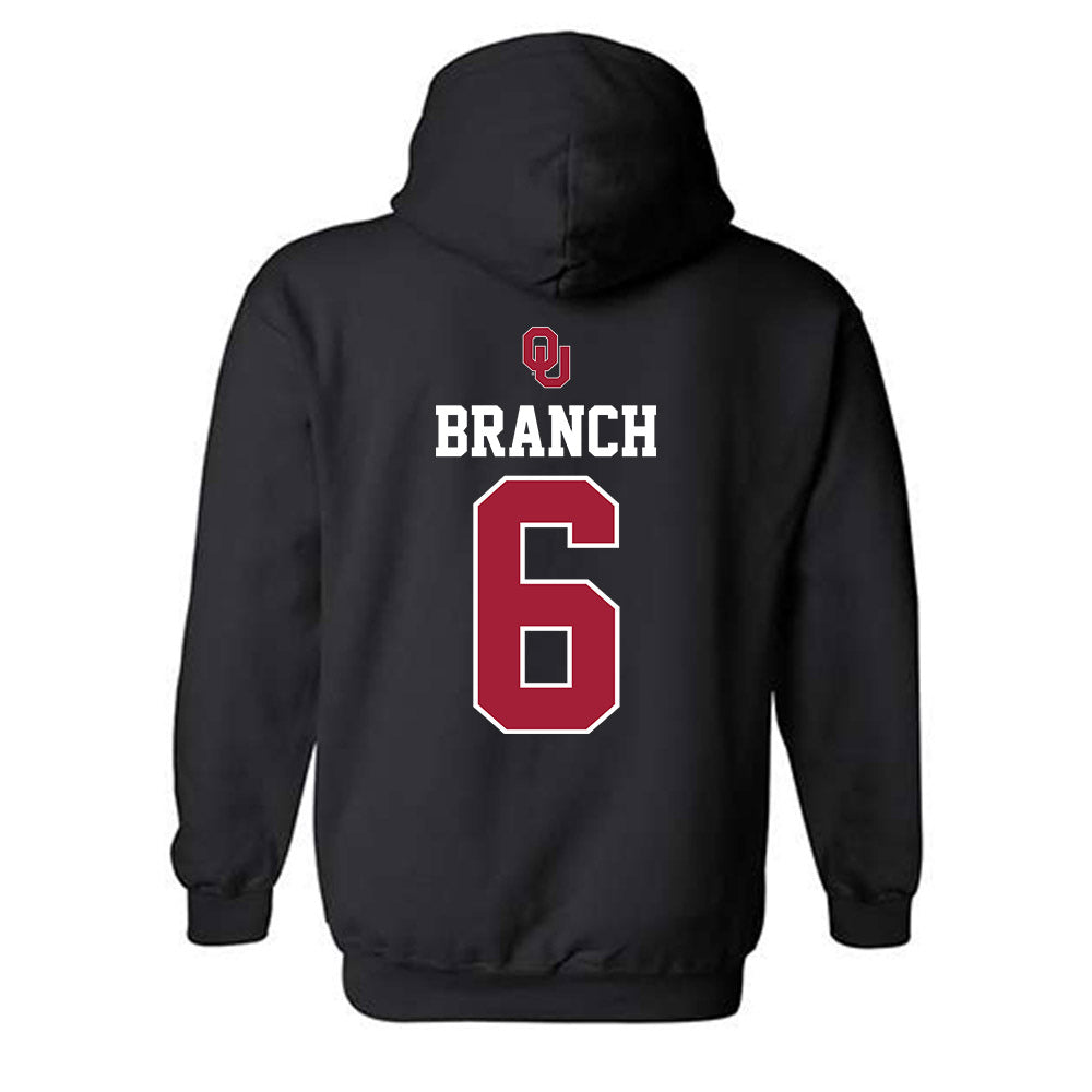 Oklahoma - NCAA Baseball : Kyle Branch - Fashion Shersey Hooded Sweatshirt-1