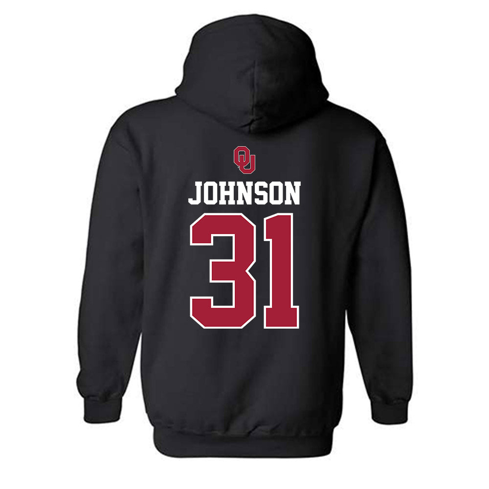 Oklahoma - NCAA Baseball : Cameron Johnson - Fashion Shersey Hooded Sweatshirt-1