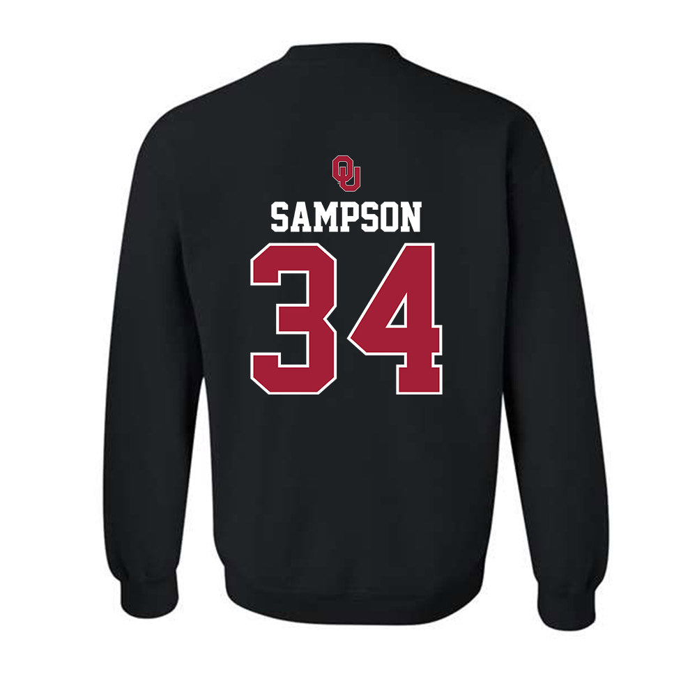 Oklahoma - NCAA Baseball : Beau Sampson - Fashion Shersey Crewneck Sweatshirt-1