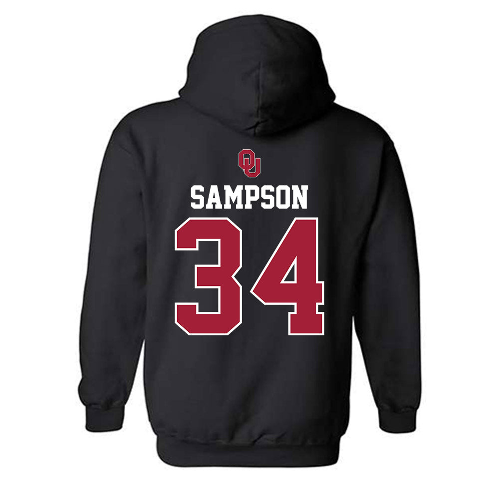 Oklahoma - NCAA Baseball : Beau Sampson - Fashion Shersey Hooded Sweatshirt-1