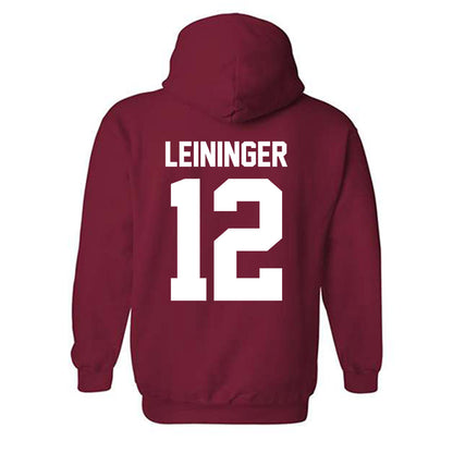 Oklahoma - NCAA Baseball : Ryley Leininger - Fashion Shersey Hooded Sweatshirt-1