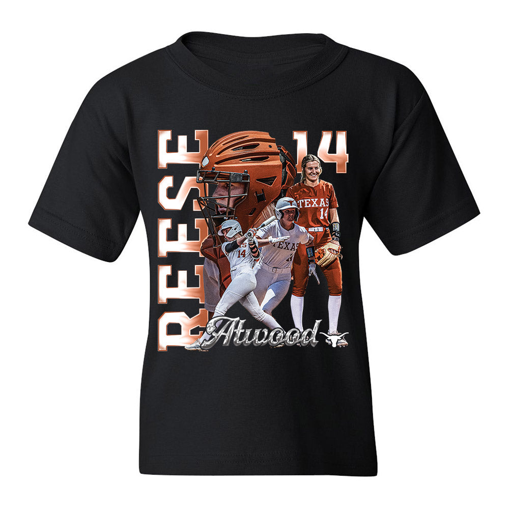 Texas - NCAA Softball : Reese Atwood - Youth T-Shirt Player Collage