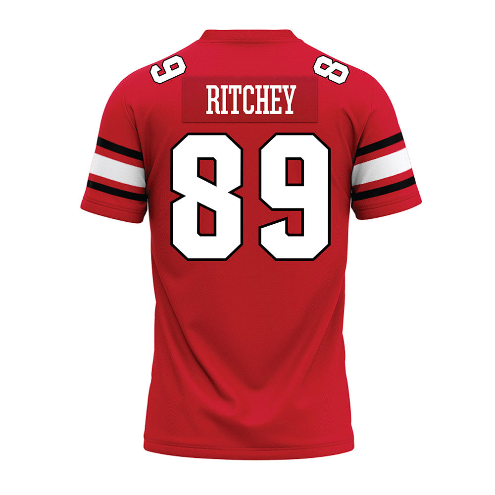 NC State - NCAA Football : Gus Ritchey - Red Premium Football Jersey-1