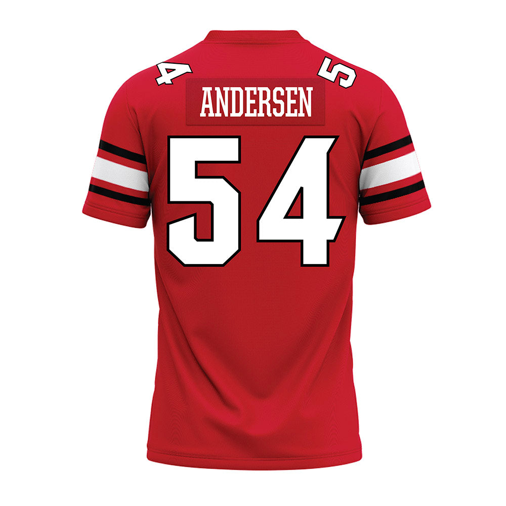 NC State - NCAA Football : Teague Andersen - Red Premium Football Jersey-1