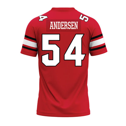 NC State - NCAA Football : Teague Andersen - Red Premium Football Jersey-1