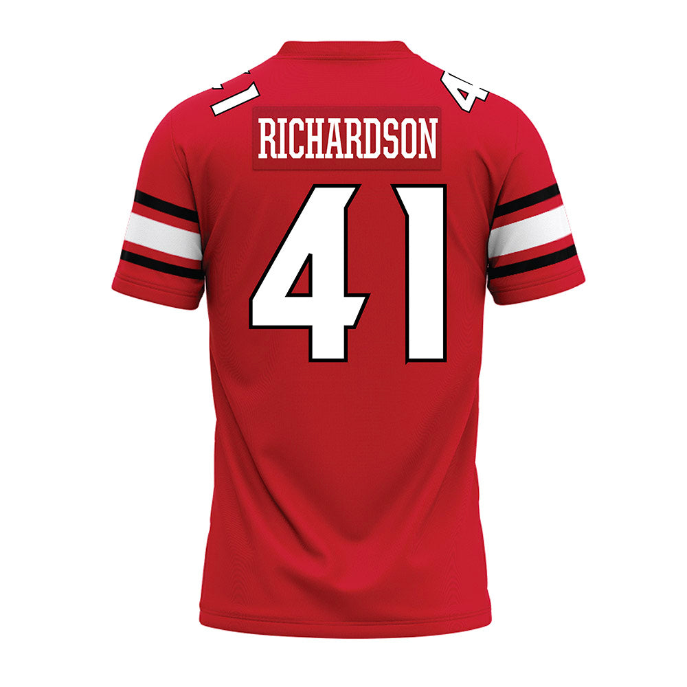 NC State - NCAA Football : AJ Richardson - Red Premium Football Jersey-1