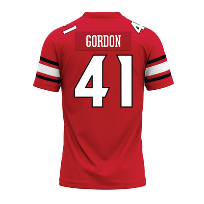 NC State - NCAA Football : Caden Gordon - Red Premium Football Jersey-1