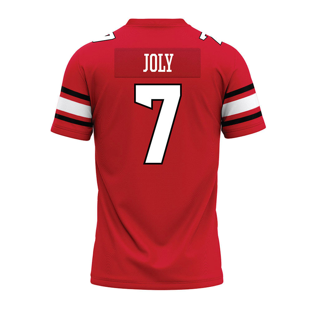 NC State - NCAA Football : Justin Joly - Red Premium Football Jersey-1