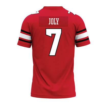 NC State - NCAA Football : Justin Joly - Red Premium Football Jersey-1