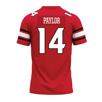 NC State - NCAA Football : Jonathan Paylor - Red Premium Football Jersey-1