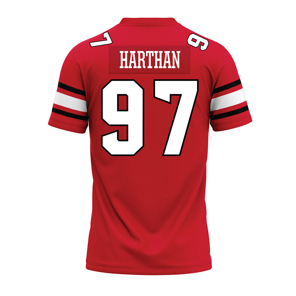 NC State - NCAA Football : Cristian Harthan - Red Premium Football Jersey-1