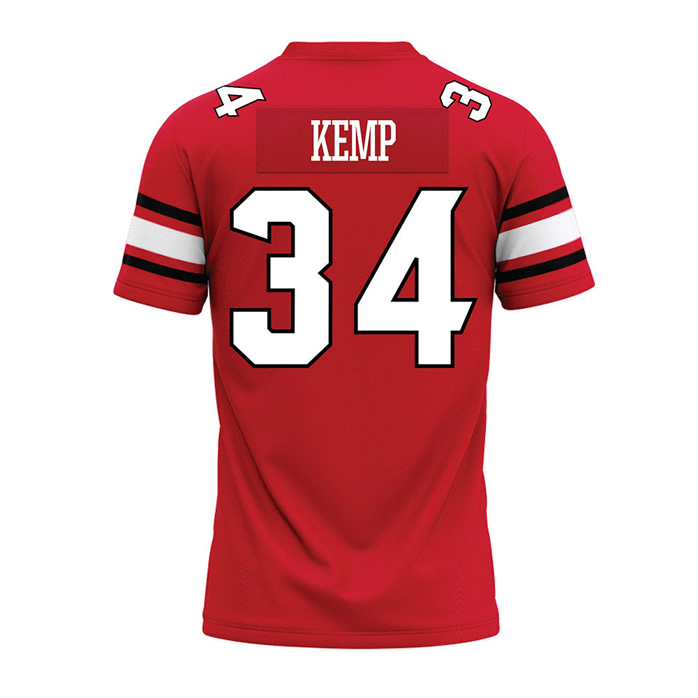 NC State - NCAA Football : Gerritt Kemp - Red Premium Football Jersey-1
