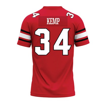 NC State - NCAA Football : Gerritt Kemp - Red Premium Football Jersey-1