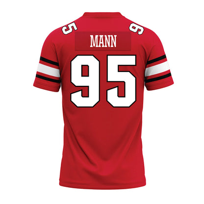 NC State - NCAA Football : Jacob Mann - Red Premium Football Jersey-1