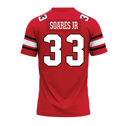 NC State - NCAA Football : Kenny Soares Jr - Red Premium Football Jersey-1