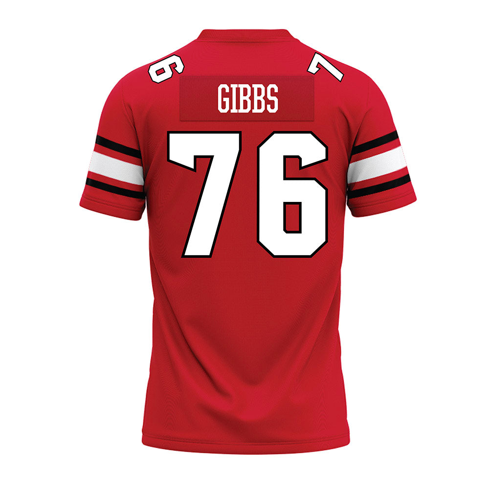 NC State - NCAA Football : Michael Gibbs - Red Premium Football Jersey-1